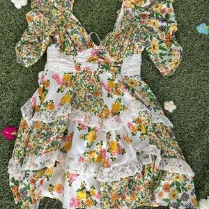 For Love & Lemons Rosalyn Mini Dress